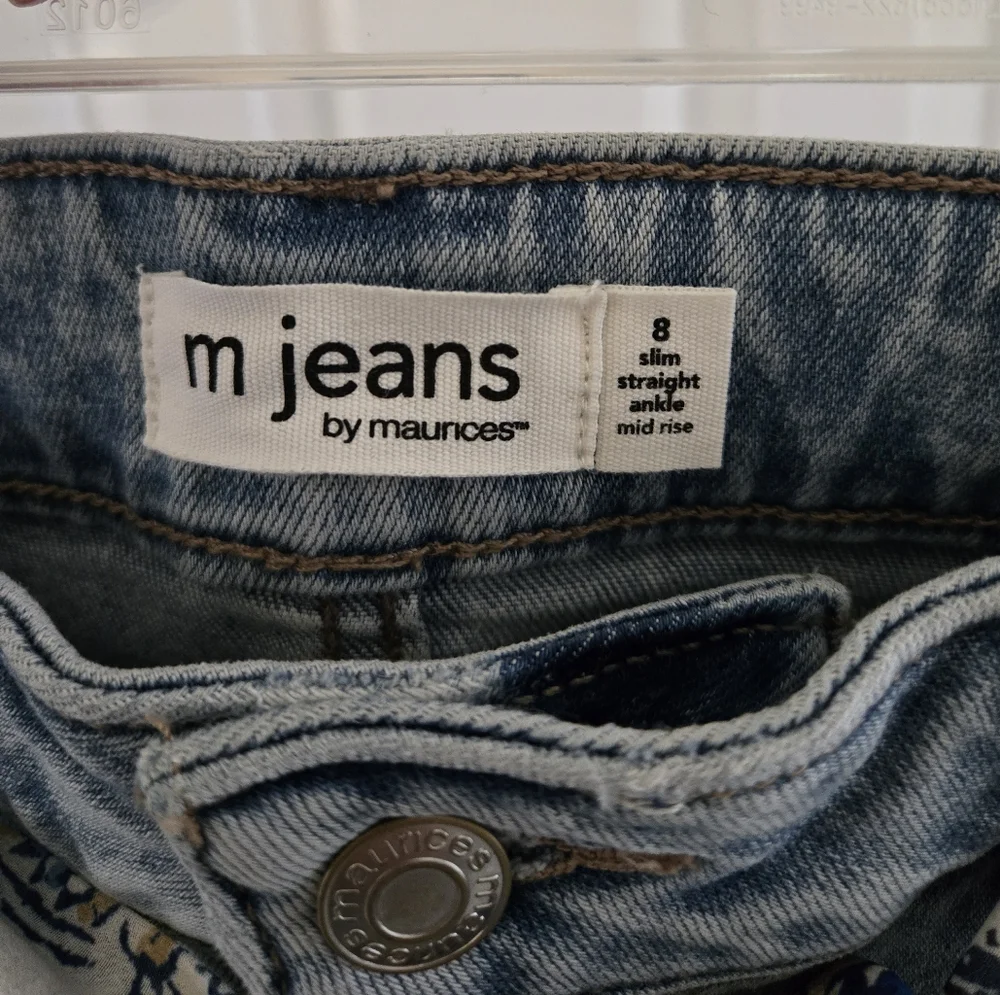 M jeans by Maurices slim straight ankle mid rise jeans - Picture 6 of 8